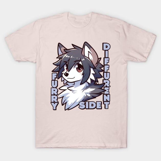 Furry Dif-fur-ent Side T-Shirt by Trendsdk